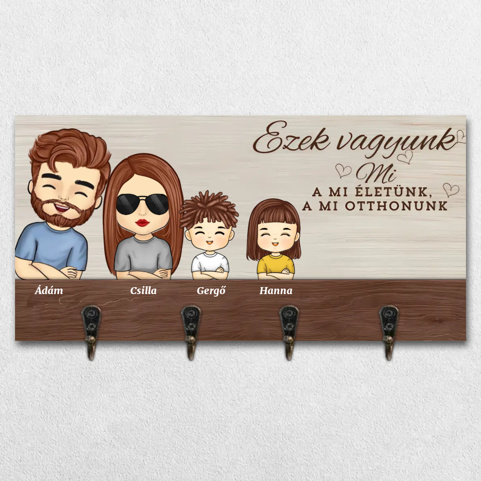 Szívből Faragva ™ - Személyre Szabott Fa Kulcstartó